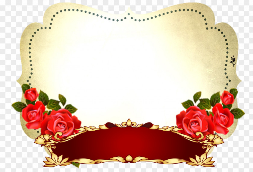 Valentine's Day Garden Roses Floral Design Barakallah Picture Frames PNG