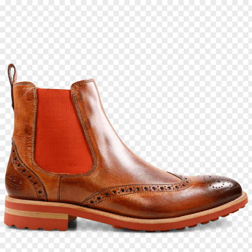 Boot Botina Light Brown Leather PNG