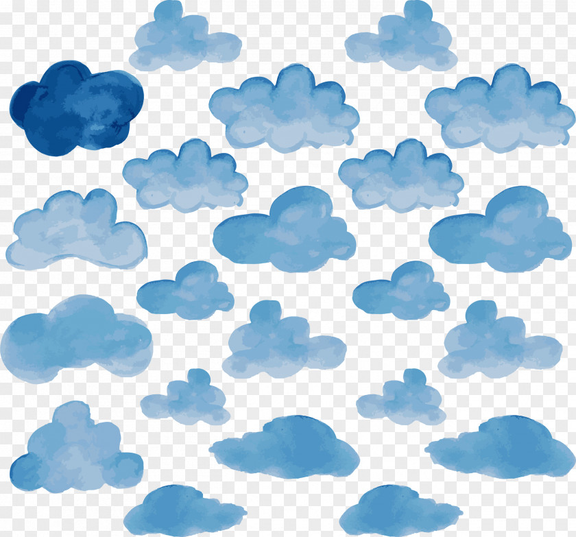 Sky Blue Watery Clouds Cloud Euclidean Vector PNG