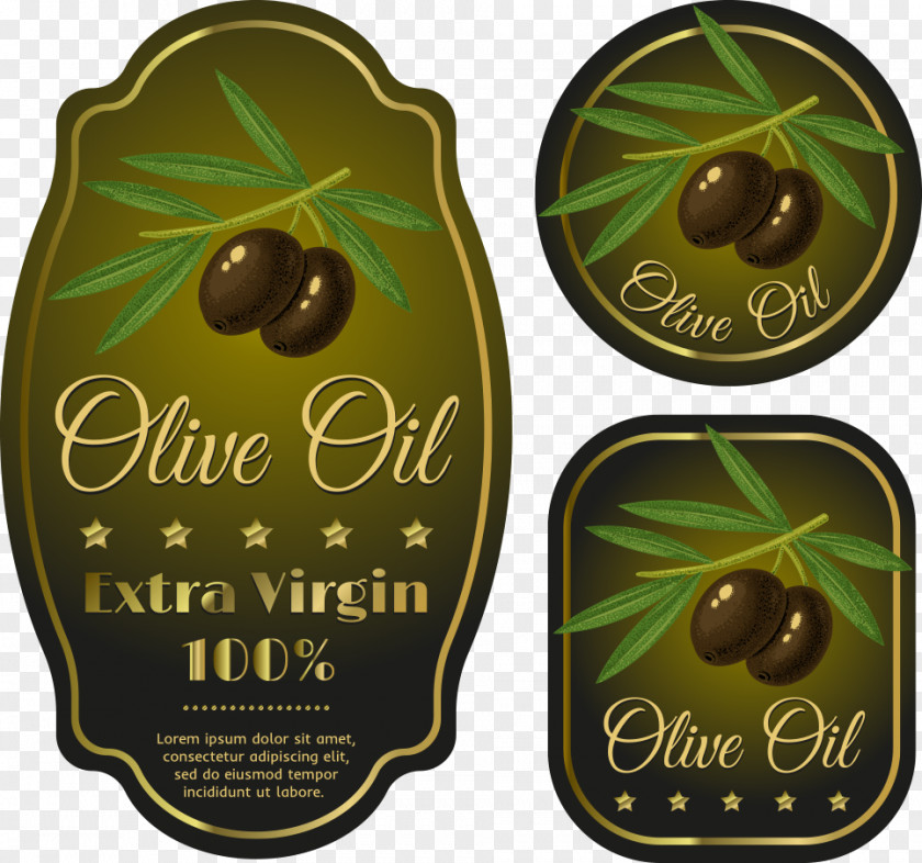 Vector Olive Oil Quality Label PNG