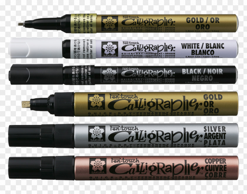 Water Resistant Mark Sakura Pen-Touch Calligrapher Marker Pen Paint Color Products Corporation PNG