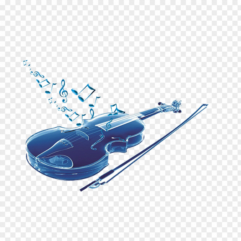 Blue Violin PNG