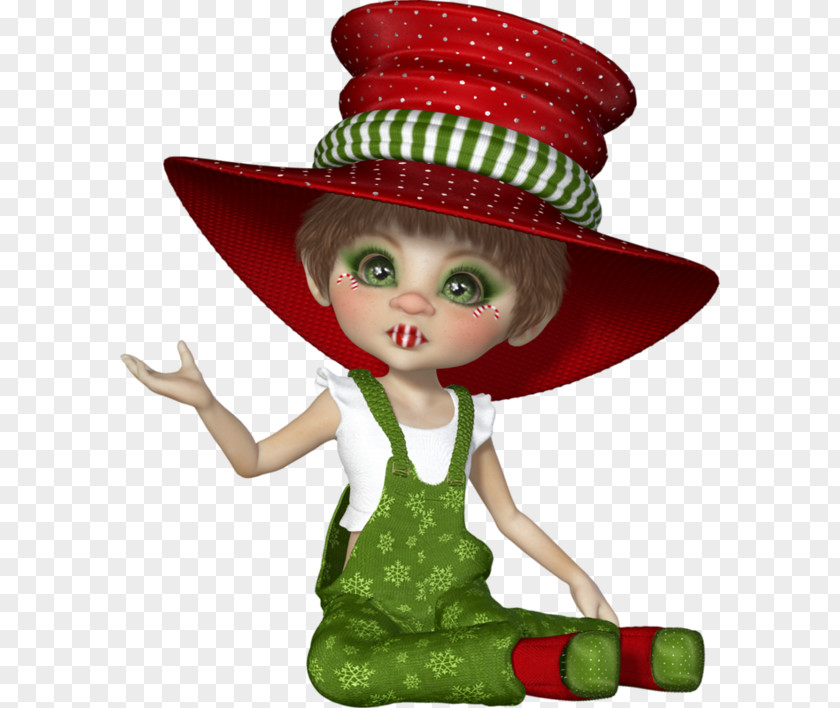 Cookie Christmas Hat Doll PNG