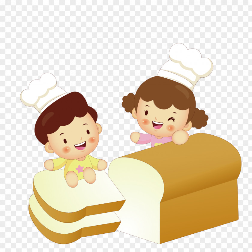Cut Bread Lovers Cook Illustration PNG