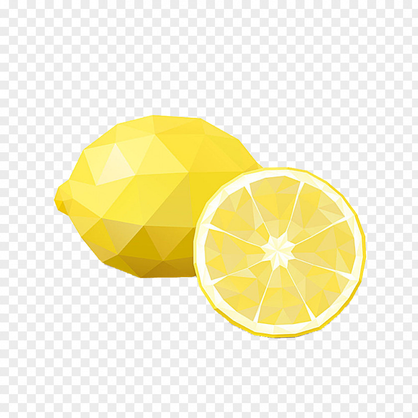 Lemon Yellow Geometry PNG