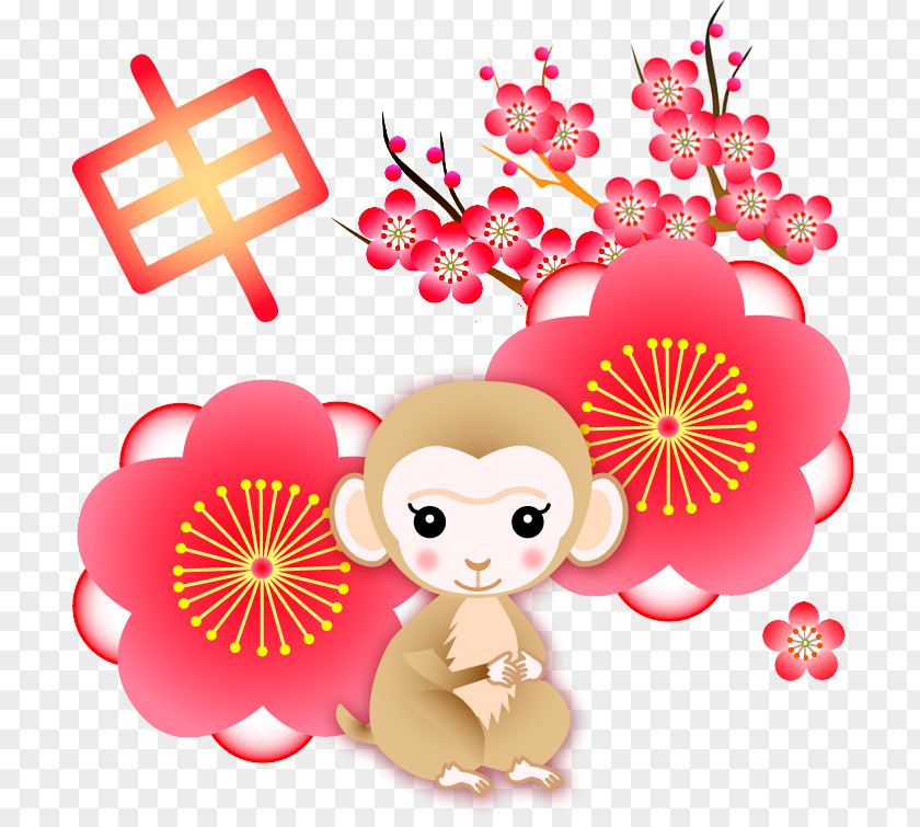 Monkey Cuteness Clip Art PNG