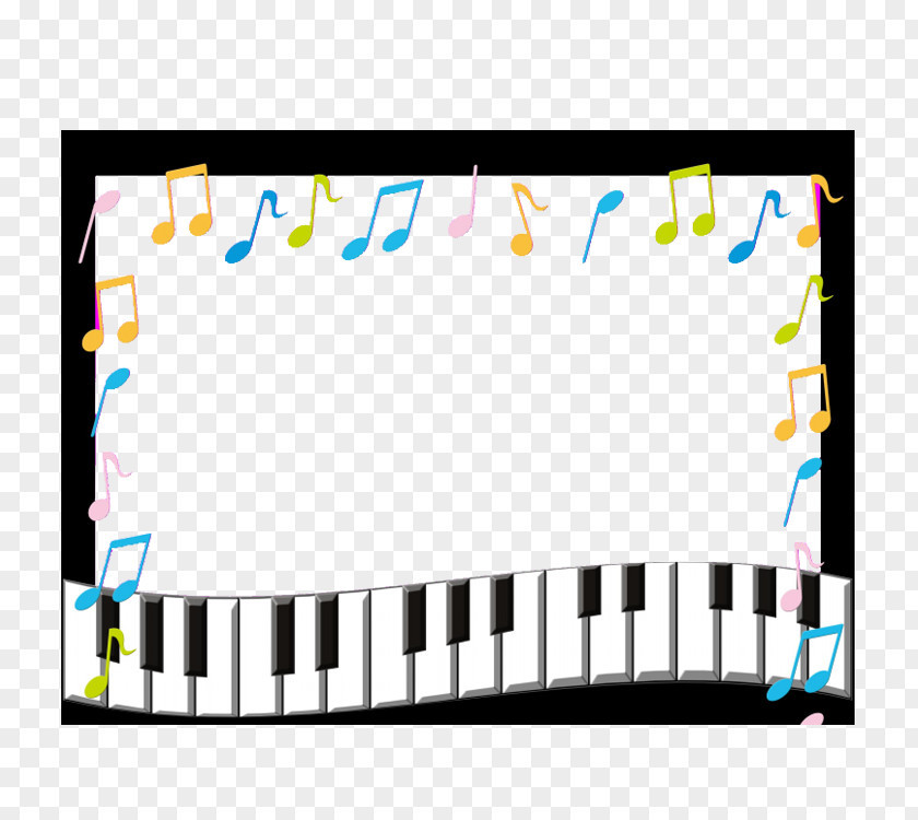 Piano Border Frame Musical Note Picture Photography PNG