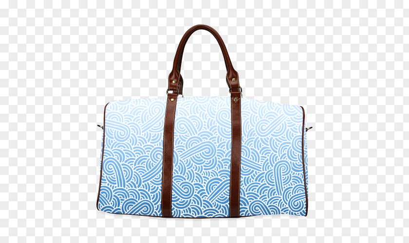 Travel Doodle Tote Bag Handbag Leather Hand Luggage PNG