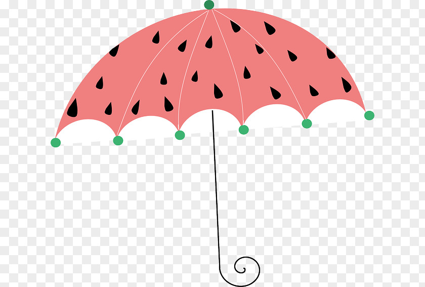 Watermelon Smoothie Umbrella Clip Art PNG
