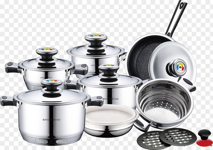 Kitchen Cookware Stainless Steel Frying Pan PNG