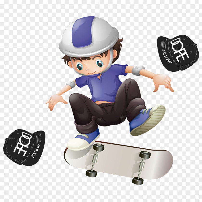 Cartoon Skateboard Juvenile Royalty-free Illustration PNG