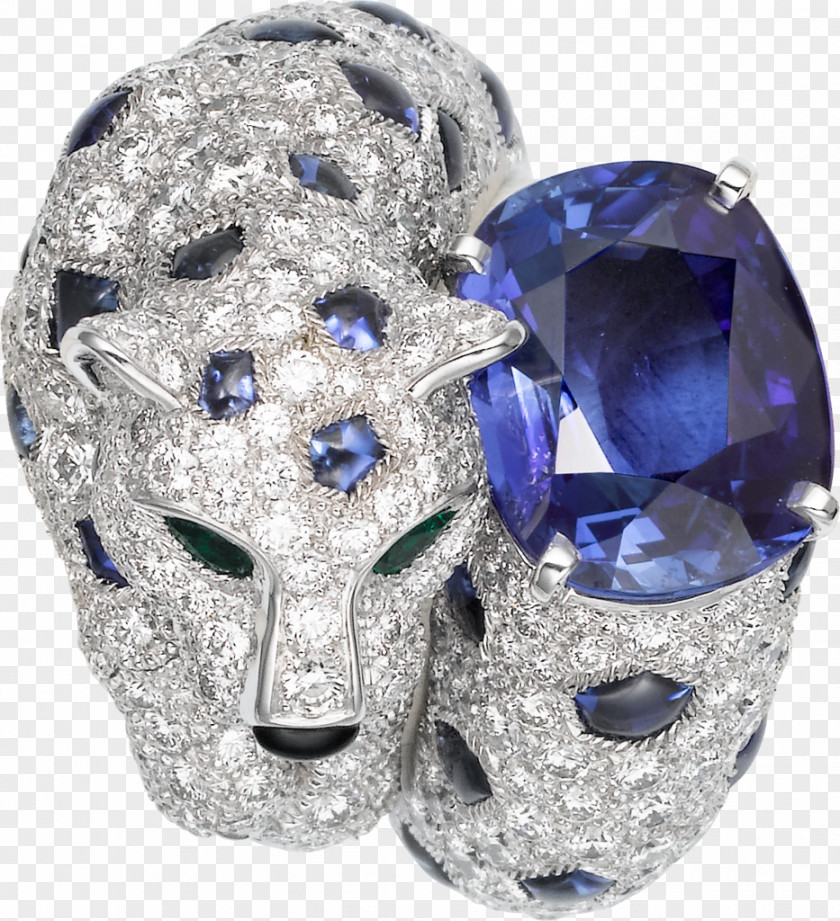 Platinum Ring Sapphire Jewellery Cartier Brilliant PNG