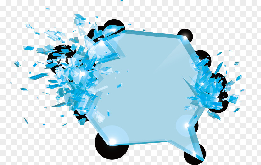 Blue Broken Glass Clip Art PNG