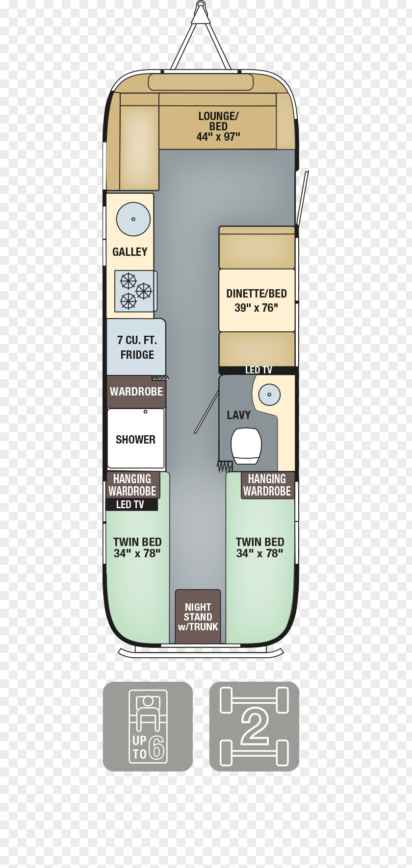 Car Airstream Caravan Campervans Floor Plan PNG