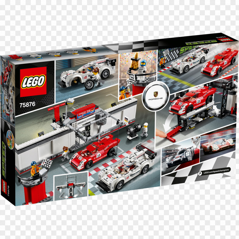 Car LEGO 75876 Speed Champions Porsche 919 Hybrid And 917K Pit Lane Lego Racers Amazon.com PNG