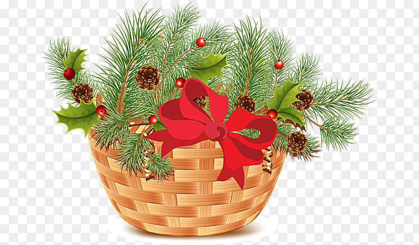 Christmas Food Gift Baskets Clip Art PNG