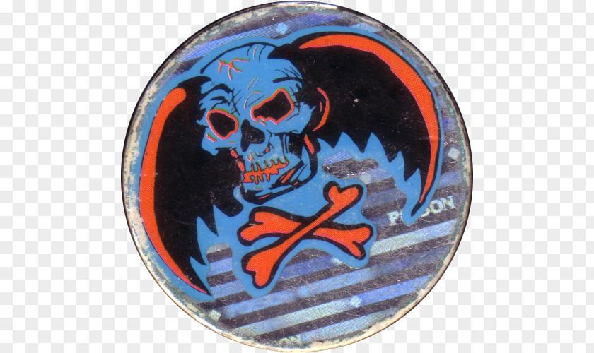 Shiny Background Skull Badge PNG