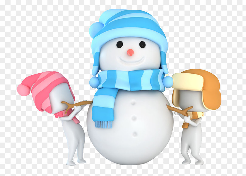Snowman Cartoon New Year Photography Wallpaper PNG