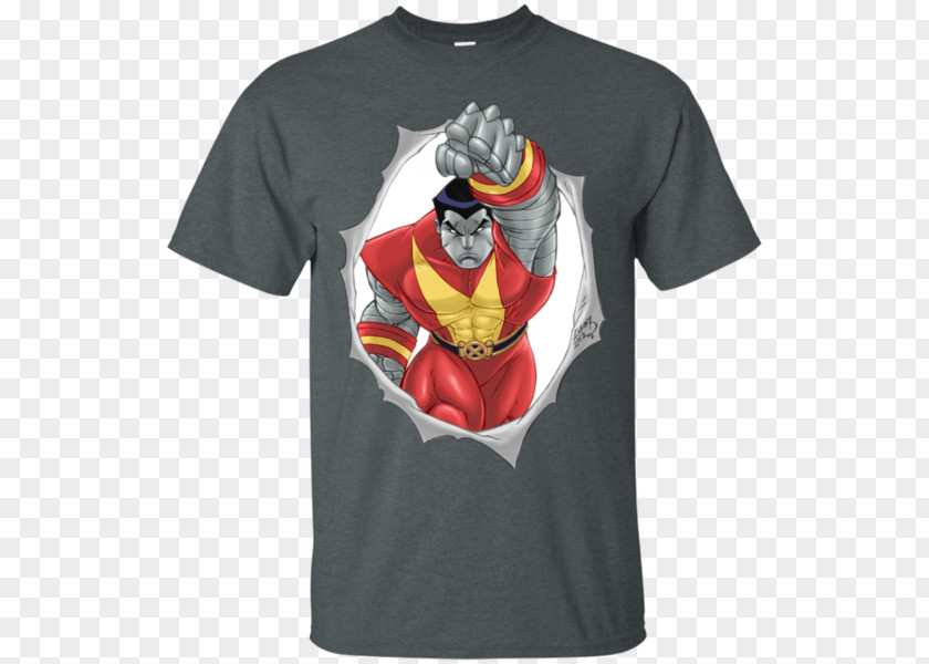 Colossus Long-sleeved T-shirt Hoodie Gildan Activewear PNG