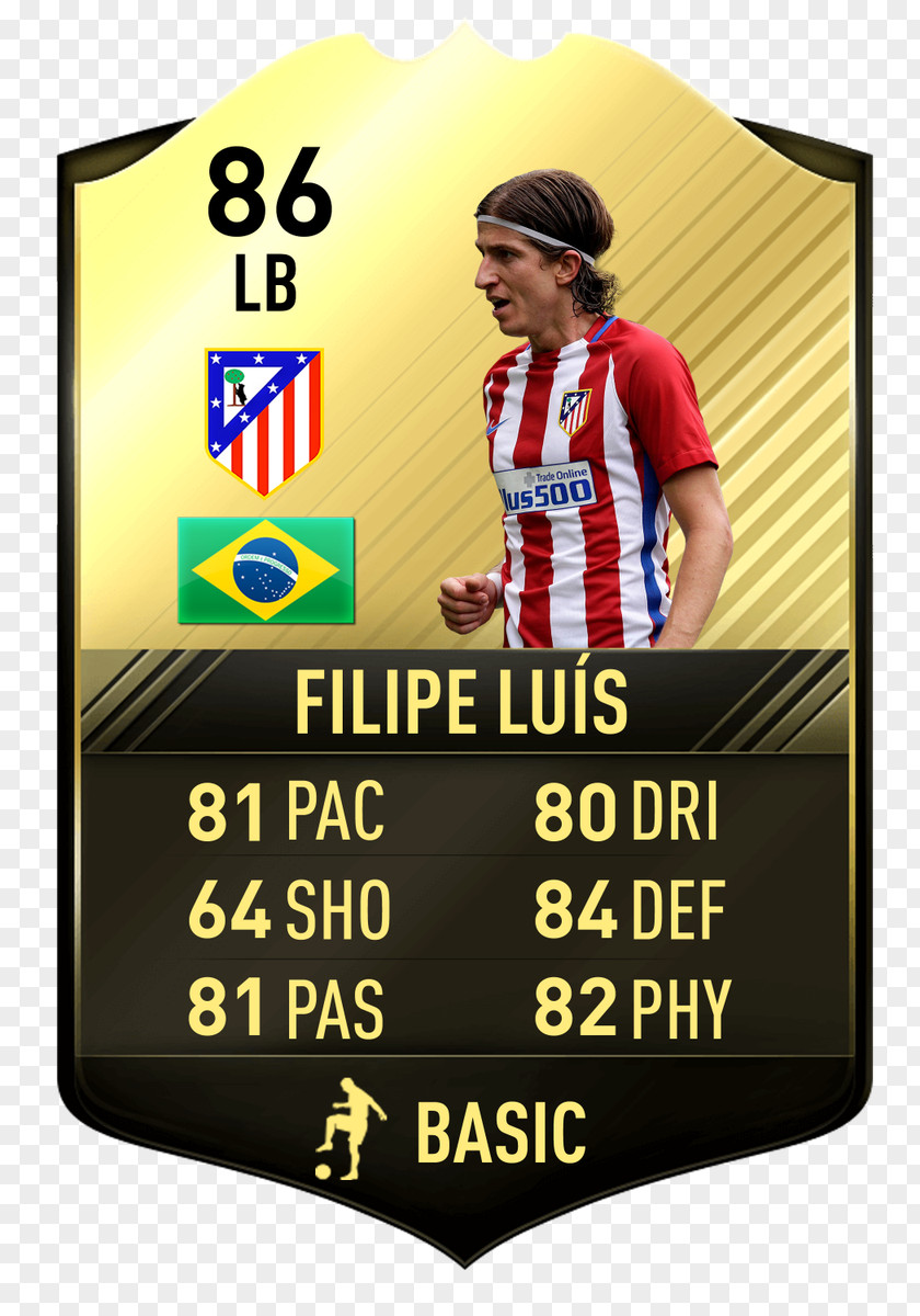 Filipe Luis FIFA 17 18 16 Football Player UEFA Team Of The Year PNG