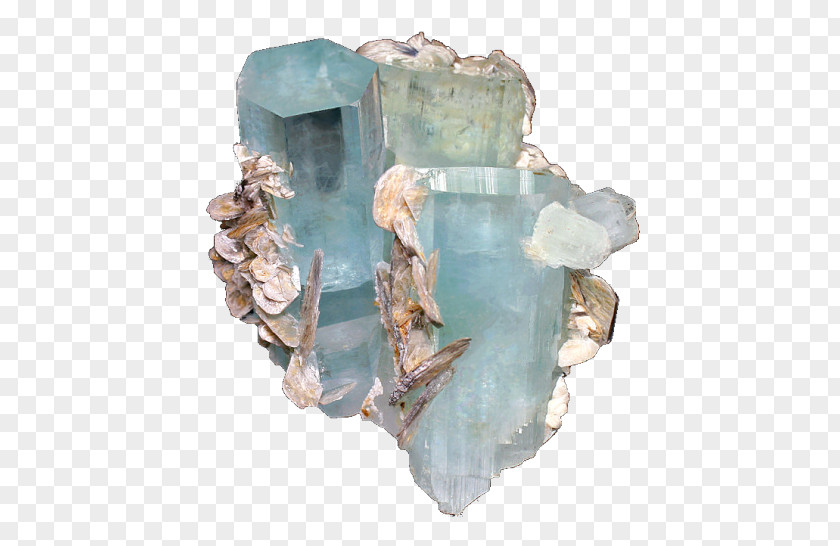 Gemstone Crystal Mineral Aquamarine Color PNG
