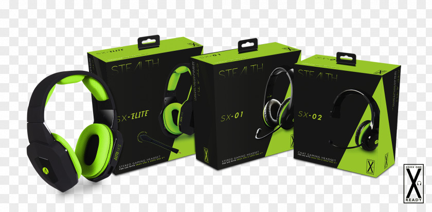 Stealth Products Headphones Headset Green Plastic PNG