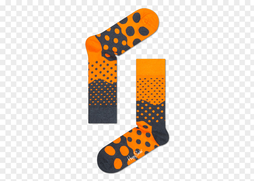 Orange Dots Product Design Sock Pattern PNG