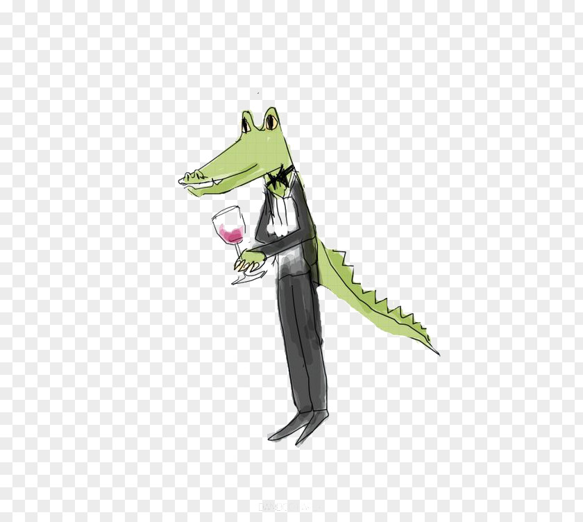 Waiter Crocodile Crocodiles Suit PNG