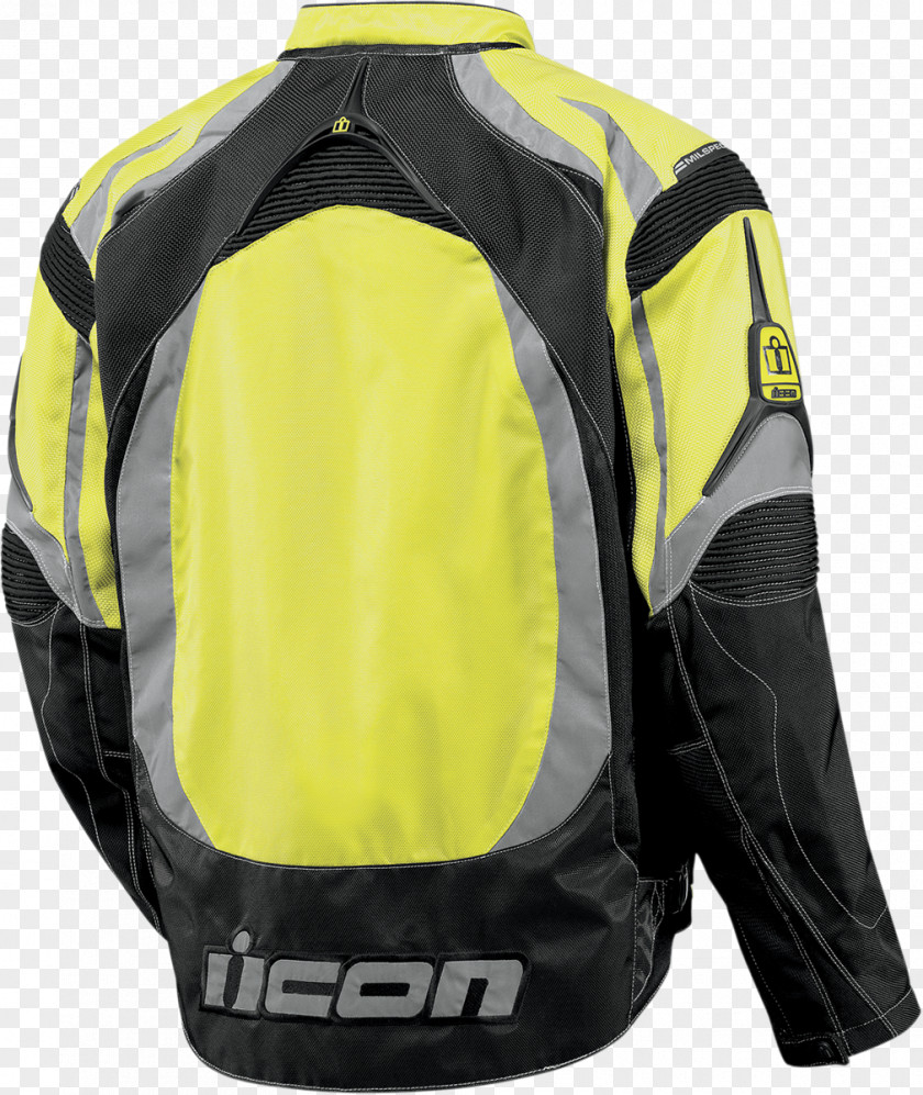 Yellow Jacket Leather Motorcycle Flight Nylon PNG