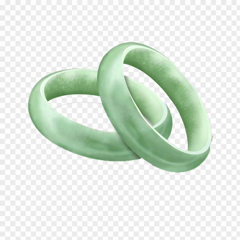3D Bracelet Bangle Ring Green Jade PNG