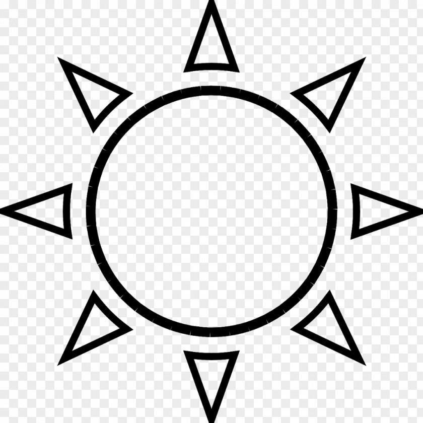 Blackandwhite Symbol Sun Icon PNG