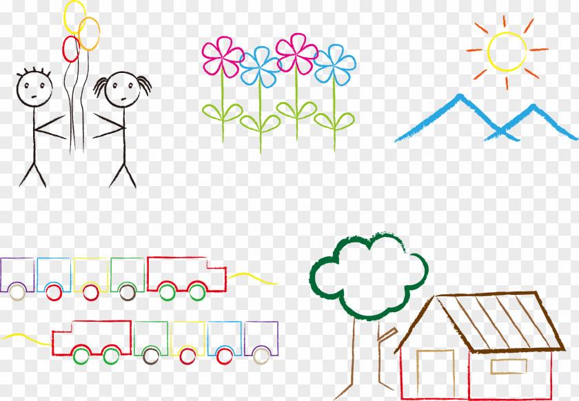 Children Painted Illustration PNG