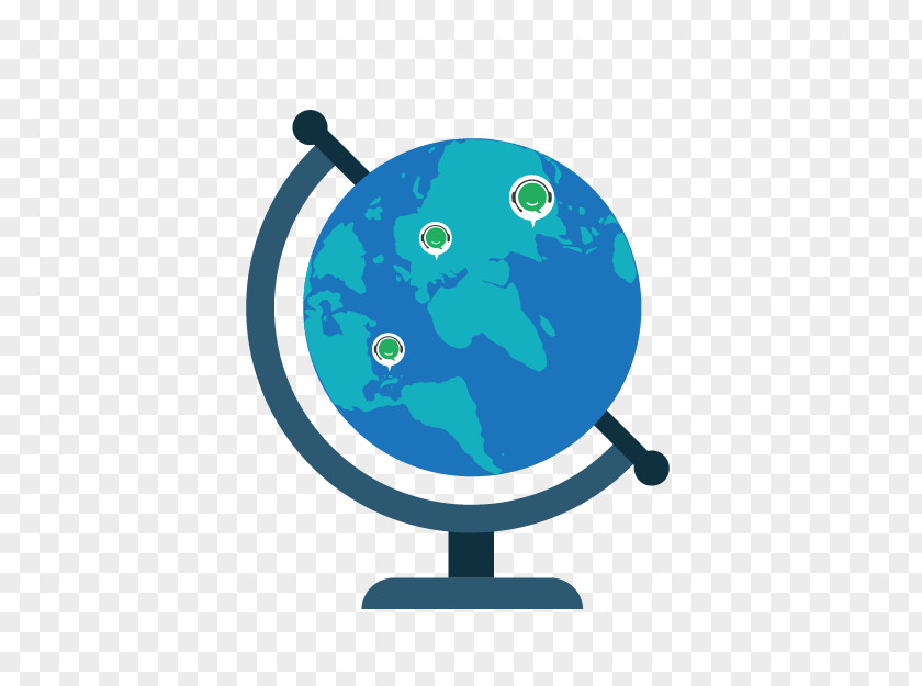 Globe World Map Information PNG