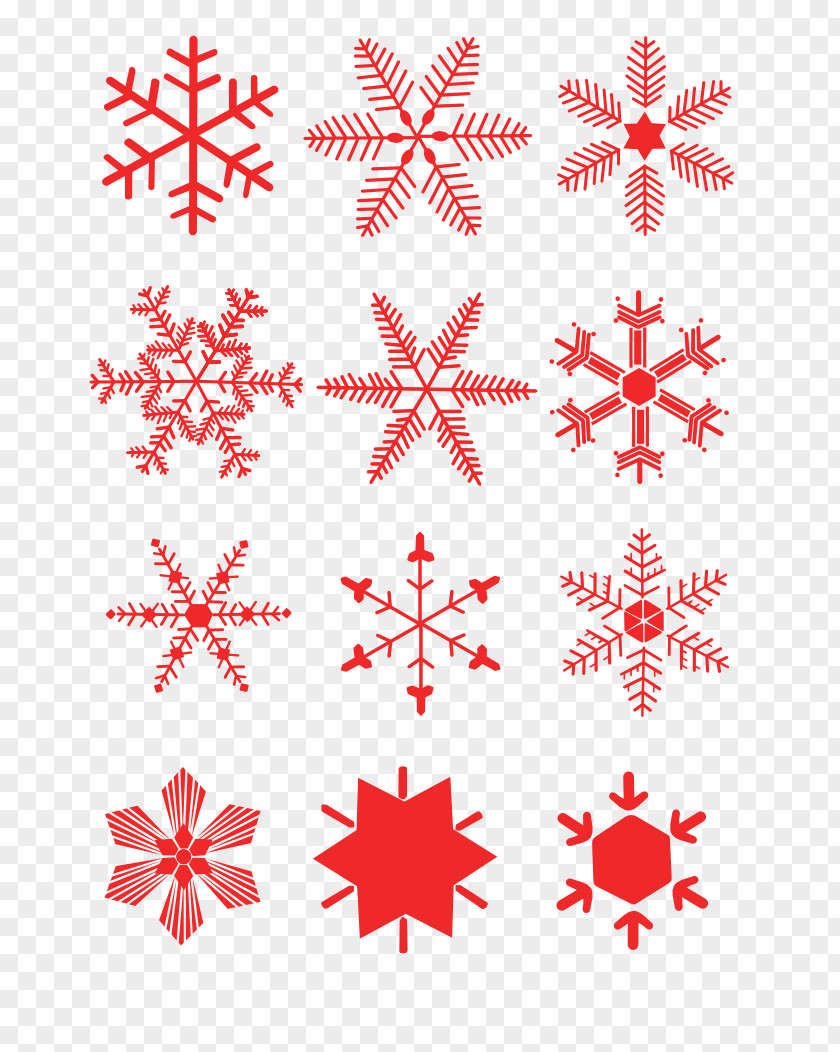 Red Snowflake Cliparts Clip Art PNG