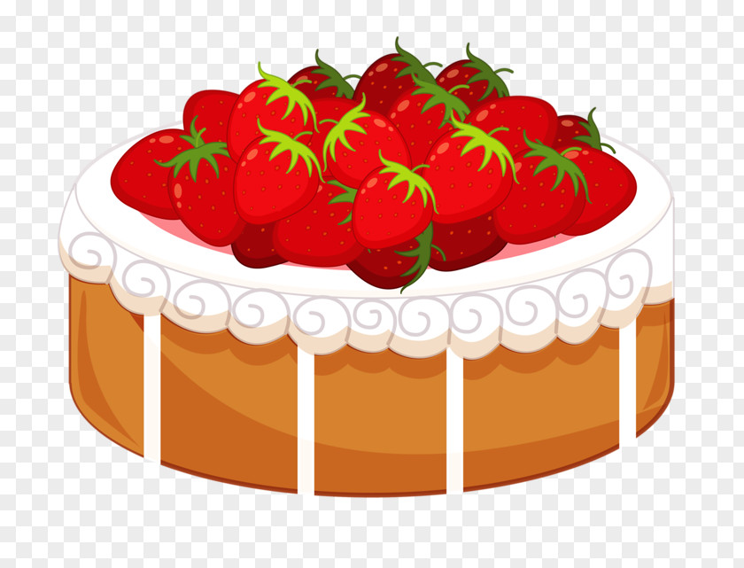 Strawberry Cake Cream Shortcake Icing Birthday Chocolate PNG