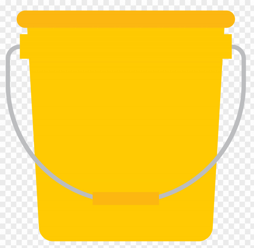 Vector Cartoon Orange Water Bucket Clip Art PNG