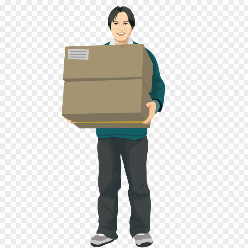 Vector Pattern Material City Delivery Door Carrying Boxes PNG