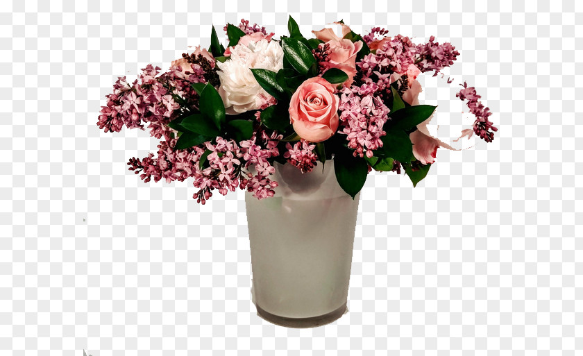 A Vase Filled With Flowers Flower Peony Rose Lilac PNG
