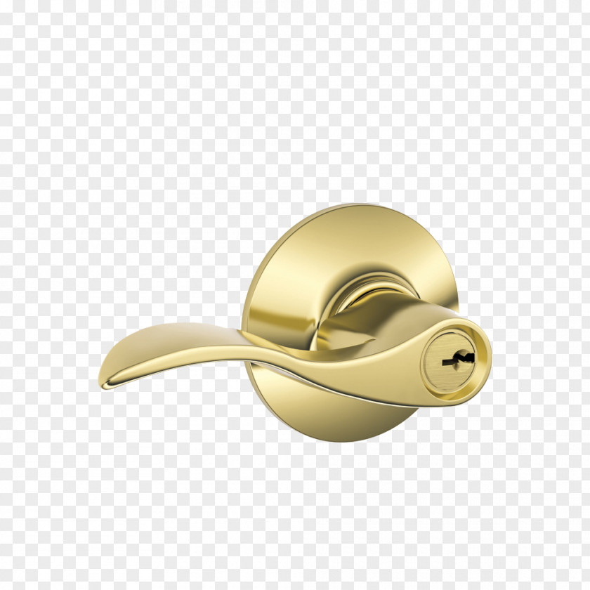 Brass Door Handle Schlage Dead Bolt PNG