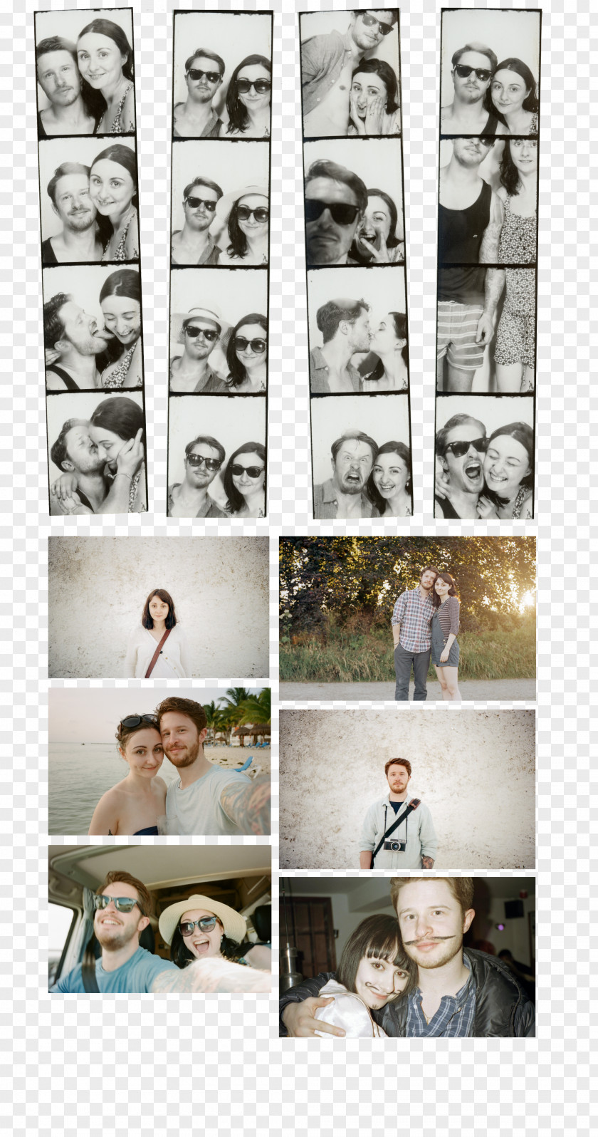 Husband And Wife Wedding Glasses Collage Picture Frames PNG