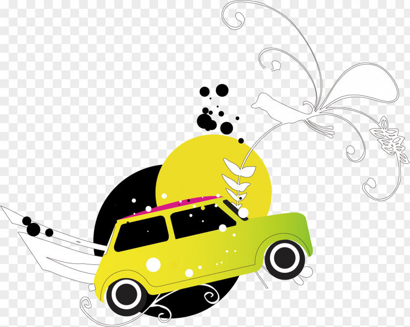 Cartoon Car Material Picture Automotive Design Illustration PNG