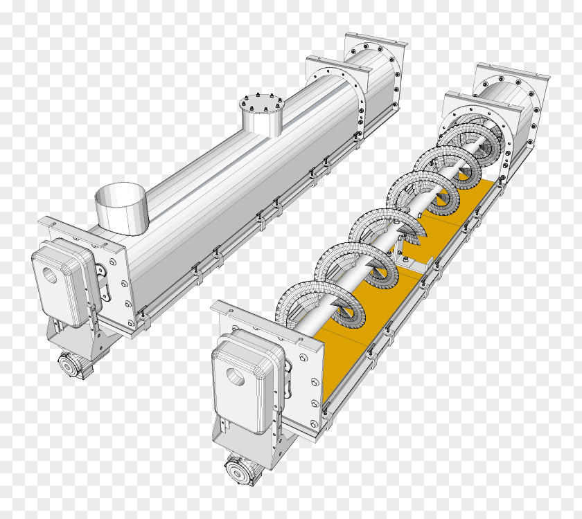 Screw Conveyor Pipe Helix Coating PNG