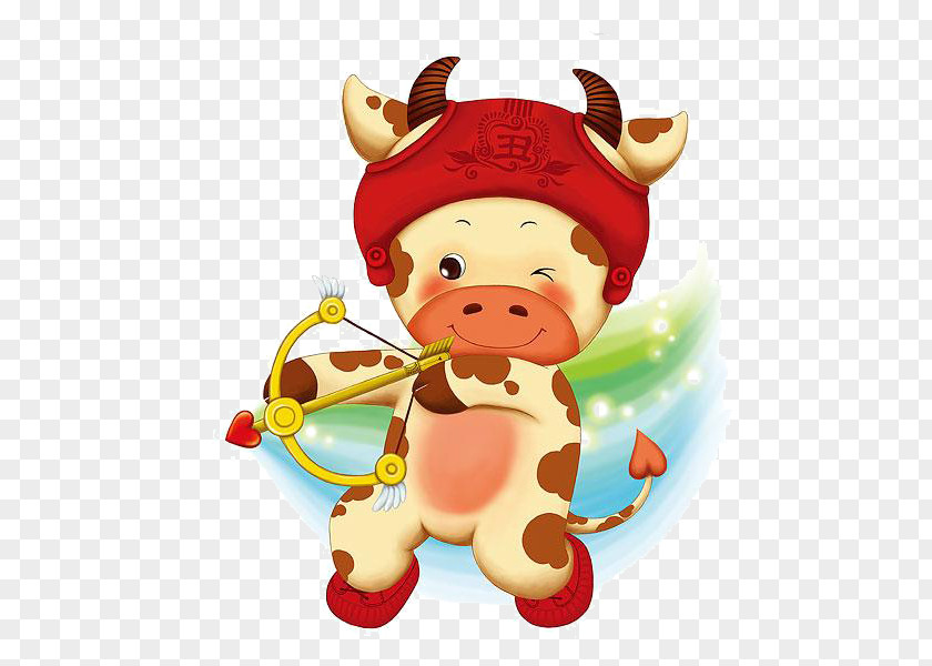 Cartoon Cow Cupid Cattle Drawing Animation PNG