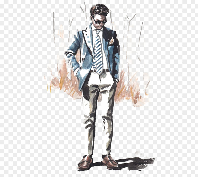 Fashion Suit New York Week Illustration PNG