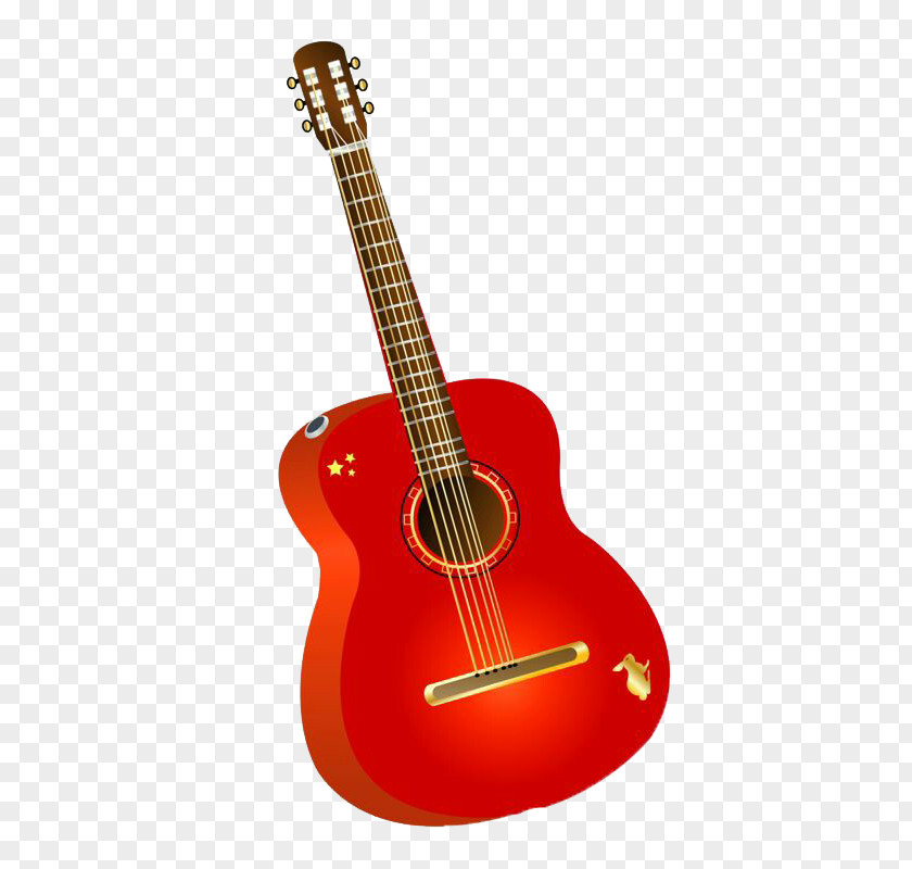 Red Electric Guitar Musical Instrument Ukulele PNG