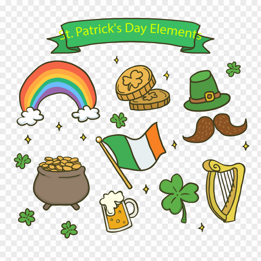 St. Patrick's Day Holiday Elements Ireland Saint Patricks Festival Drawing Clip Art PNG