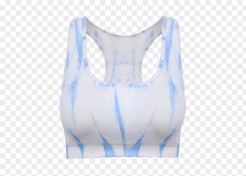 Tie Die T-shirt Hoodie Sports Bra Blue PNG