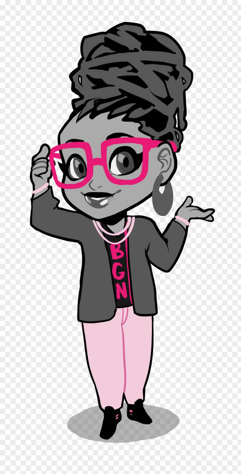 Black Nerd Geek Female Person Of Color PNG
