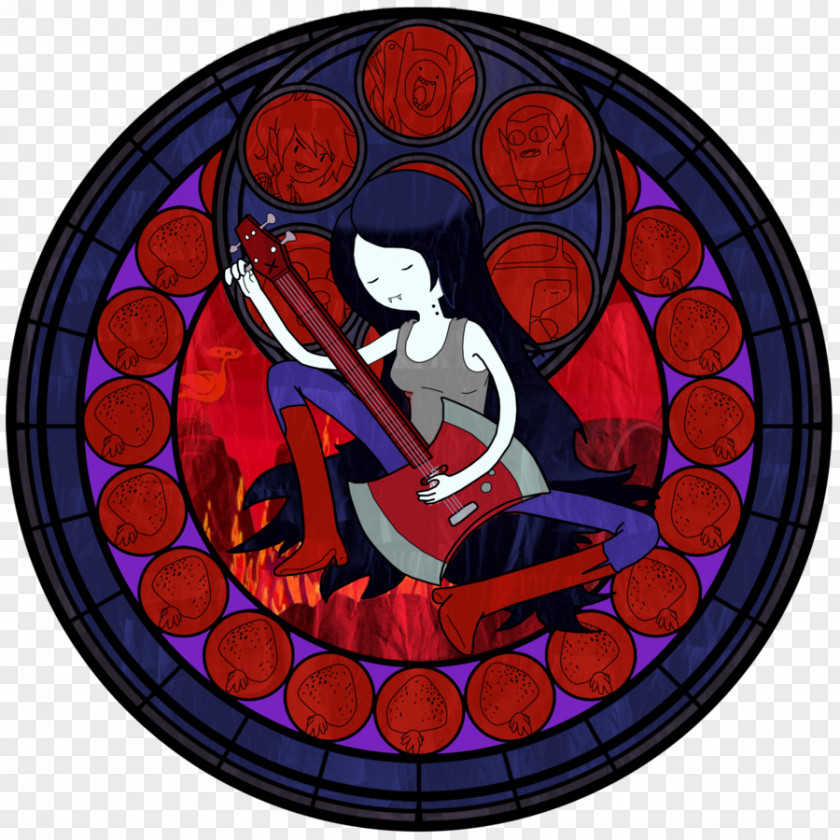 Glass Stained Marceline The Vampire Queen Baby & Toddler One-Pieces Material PNG
