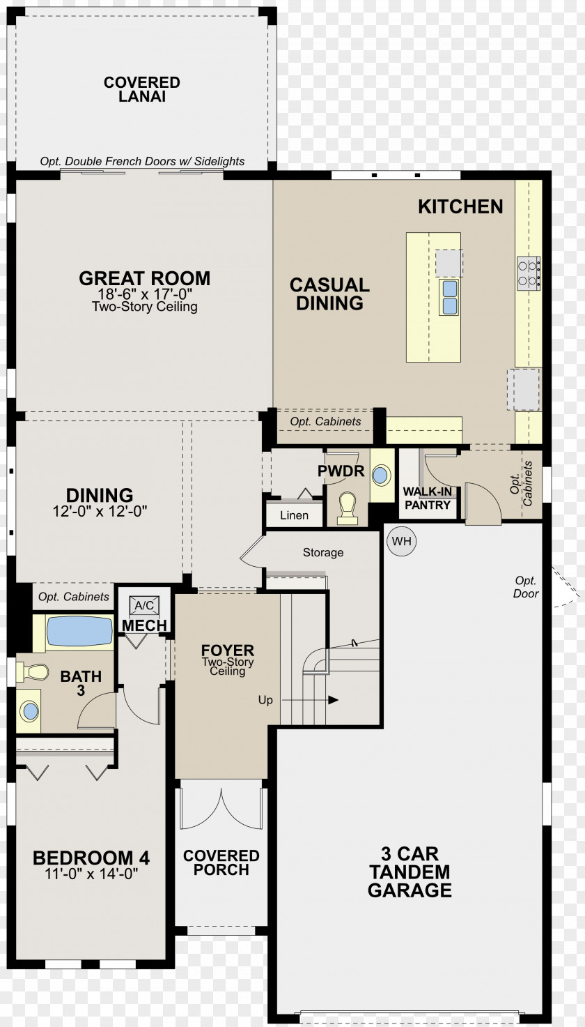 House Floor Plan CalAtlantic At Watercrest Parkland By Lennar Bedroom PNG